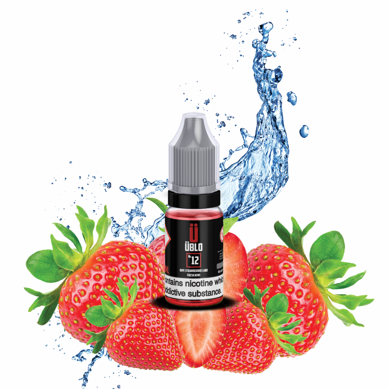 E-Liquid No12 10ml Ripe Strawberries, Fresh Kiwi