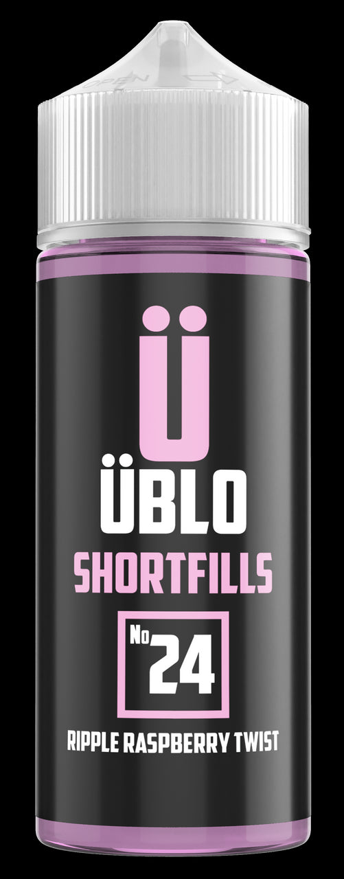 ÜBLO Shortfill – No24 Ripple Raspberry Twist 120ML