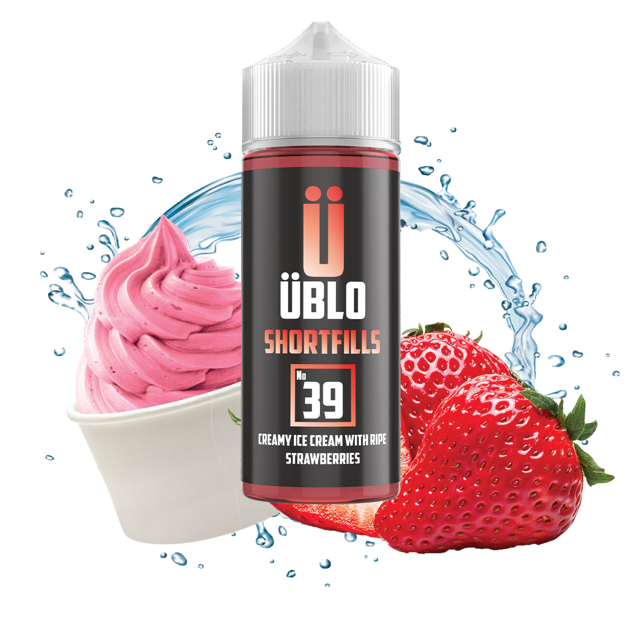 Shortfill E-liquid No39 Creamy Ice Cream With Ripe Strawberries 120ML