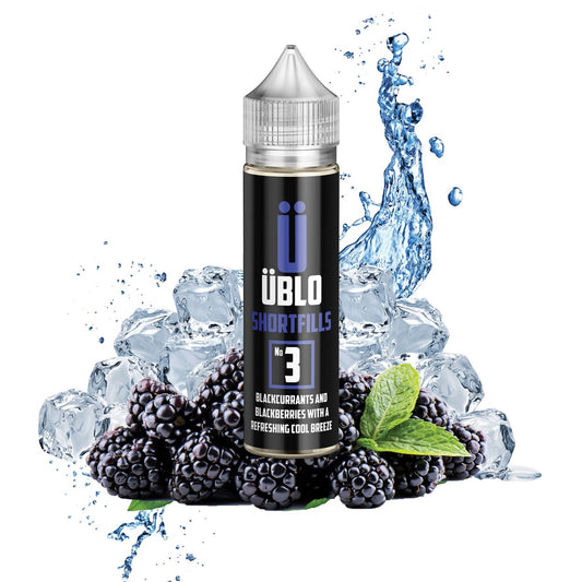 Shortfill E-liquid – No3 Blackcurrants Blackberries With A Refreshing Cool Breeze 60ML