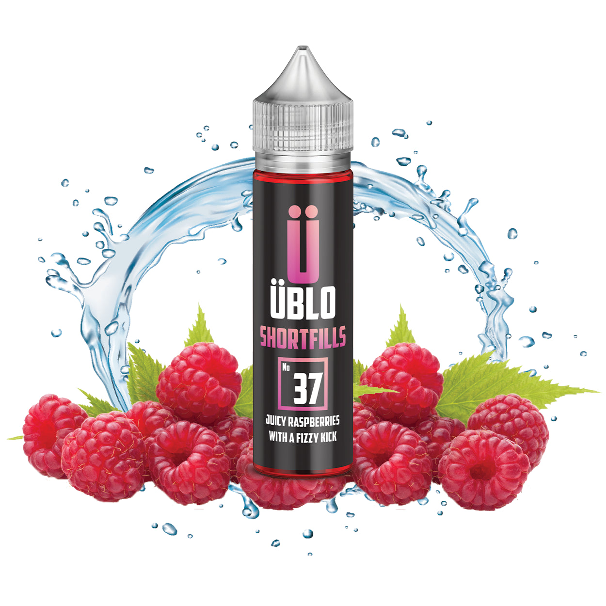 Shortfill E-liquid – No37 Juicy Raspberries Fizzy Kick 60ML