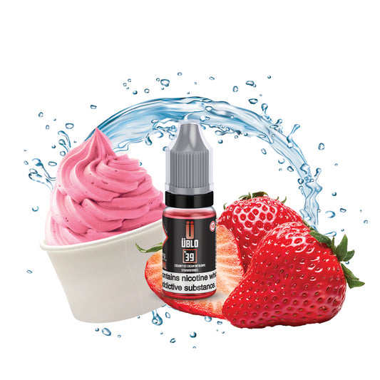 E-Liquid No39 10ml Creamy Ice Cream With Ripe Strawberries