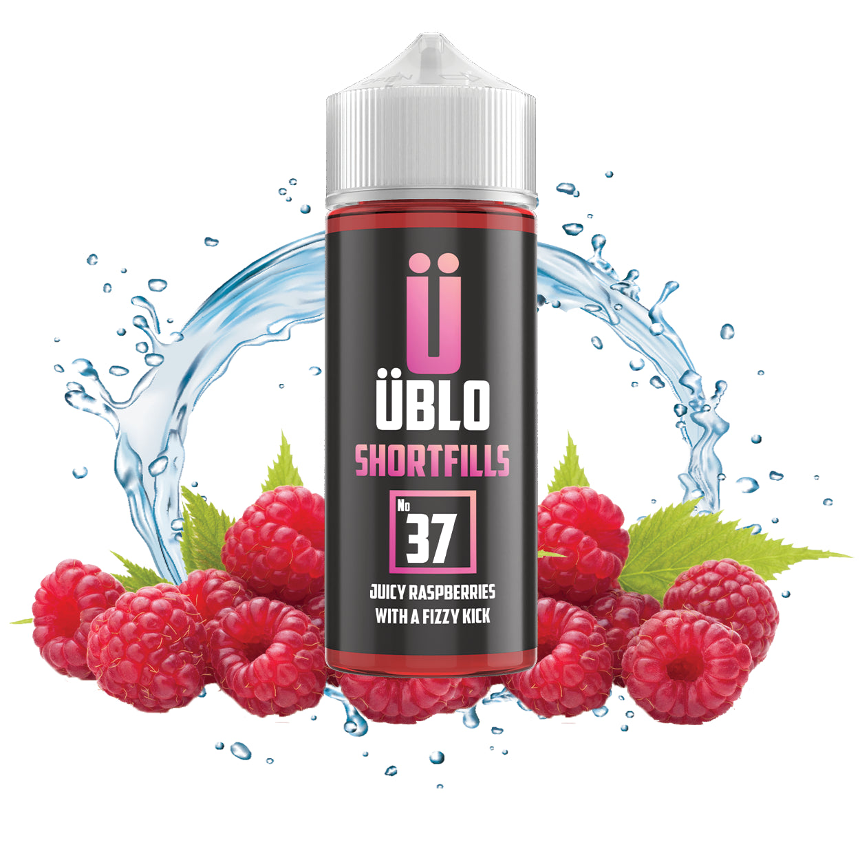 Shortfill E-liquid – No37 Juicy Raspberries Fizzy Kick 120ML