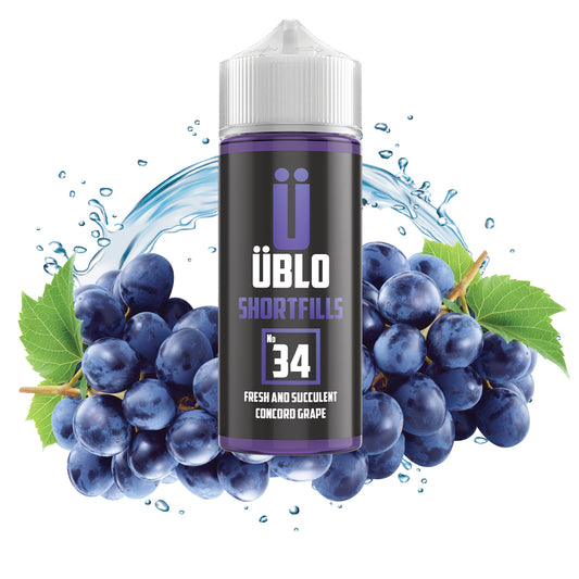 Shortfill E-liquid – No34 Concord Grape 120ML